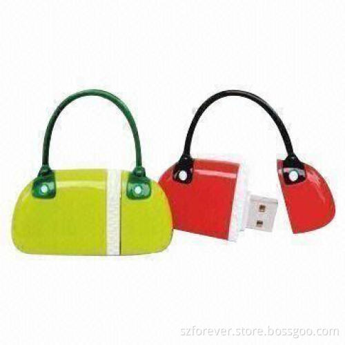 Ladies' Bag USB Flash Drive, Up to 16GB Memory Capacity, Microsoft's Windows XP and Linux 2.4 OS